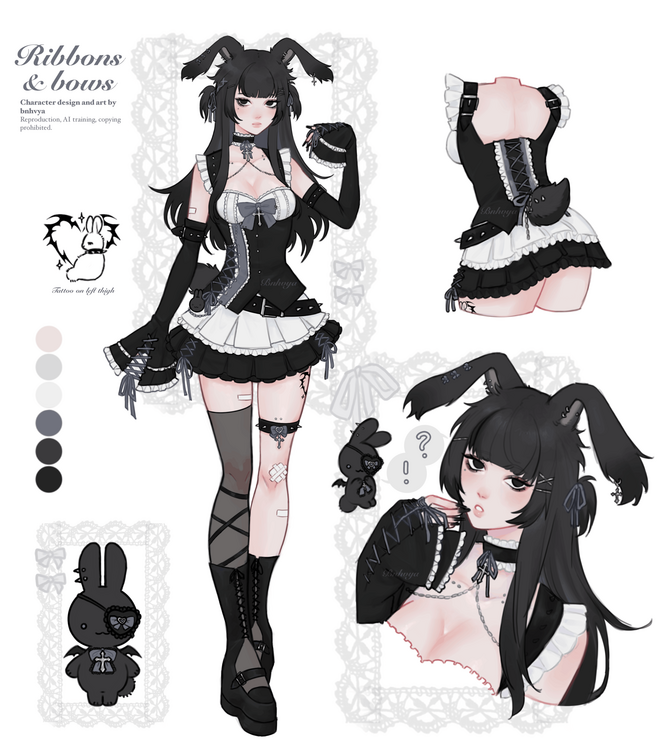 Ribbons and Bows, character design (2025)